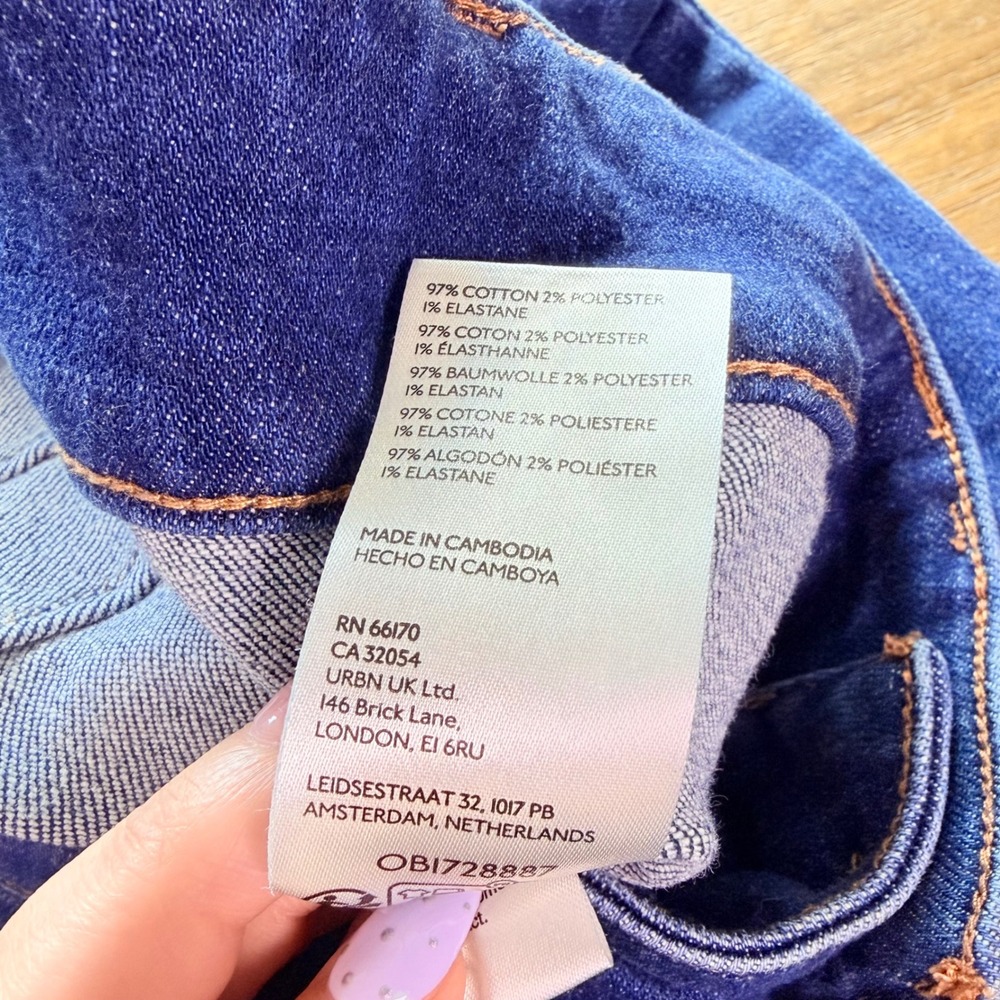 Pilcro Anthropologie The Skipper Seamed High-Rise Crop Wide-Leg Jeans 28 - Picture 7 of 8